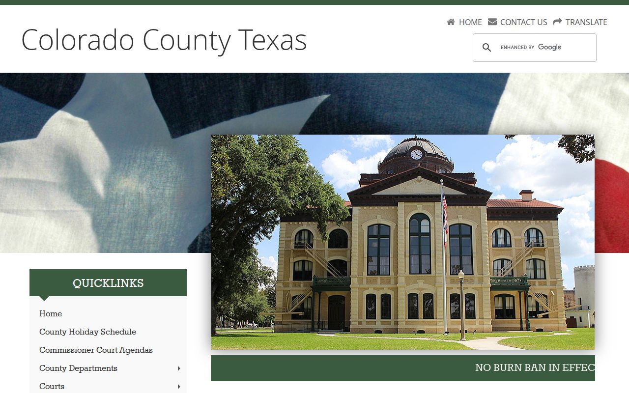 Colorado County criminal history official county directory